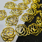 Ribbed texture floral connectors 18mm 1 pkt 60 pcs.