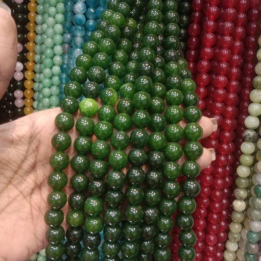Nephrite Jade Texture agate beads 10mm 1 string
