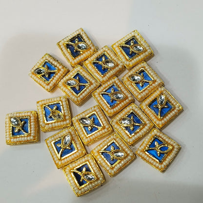High quality meenakari Kundan 16mm 1 pkt 20 pcs.