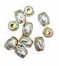 Premium 10mm Oxidized Golden-Silver Metal Beads