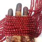 Garnet red round agate Stones Beads 1 string 6mm