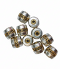 Premium 10mm Oxidized Golden-Silver Metal Beads –