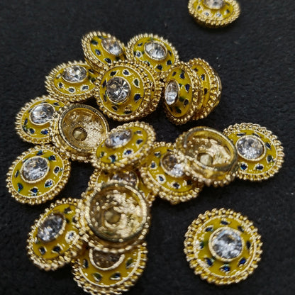 High Quality meenakari Kundan 12mm 1 pkt 20 pcs