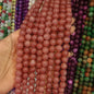 Strawberry pink texture agate beads 10mm 1 string