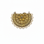 Chandbali style half moon or semicircular gold oxidized pendant 1 pc.
