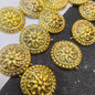 Sun-motif medallions gold-plated imitated 20mm 1 pkt 10 pairs