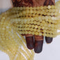 Cloudy yellow round agate Stones Beads 1 string 6mm