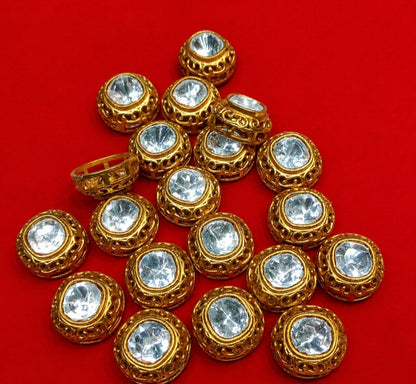Carving work brass kundan connector