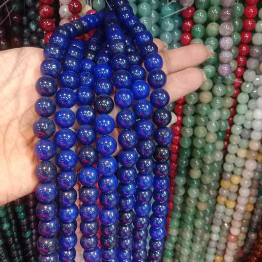 Blue Onyx Texture agate beads 10mm 1 string