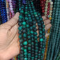 Dark peacock green texture agate beads 10mm 1 string