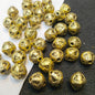 Oxidized gold plated textured bicone beads 14mm 60 pcs.