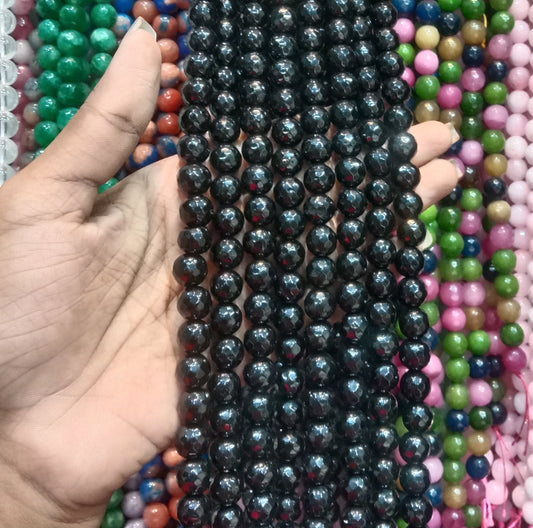 Black Onyx Texture agate beads 10mm 1 string