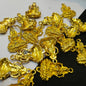 Antique gold-finish Laxmi charms 15mm 60 pcs.