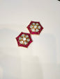 High Quality Kundan pendants 1.25 inches hexagon shape 1 pkt 1 pcs