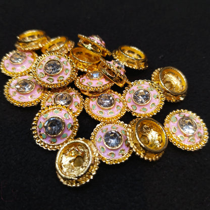 High Quality meenakari Kundan 12mm 1 pkt 20 pcs