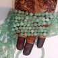 Milky forest green round agate Stones Beads 1 string 6mm