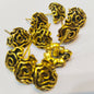 Gold-Finish Rose Filigree Earring Studs 12mm 1 pkt 100 pcs.