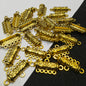 Antique gold-finish cylindrical bar connectors 15mm 60 pcs.