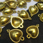 Heart charms and pendants gold-finish 15mm 1 pkt 60 pcs.