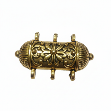 cylindrical "Taveez" style spacer or connector gold oxidized 1 pc.