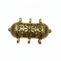 cylindrical "Taveez" style spacer or connector gold oxidized 1 pc.