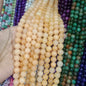 Light peach texture agate beads 10mm 1 string
